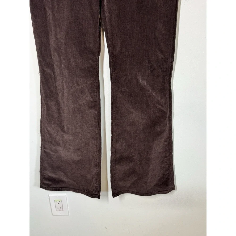 Veronica Beard Women's Brown Crosbie Corduroy High Waist Wide Leg Jeans Pants 32